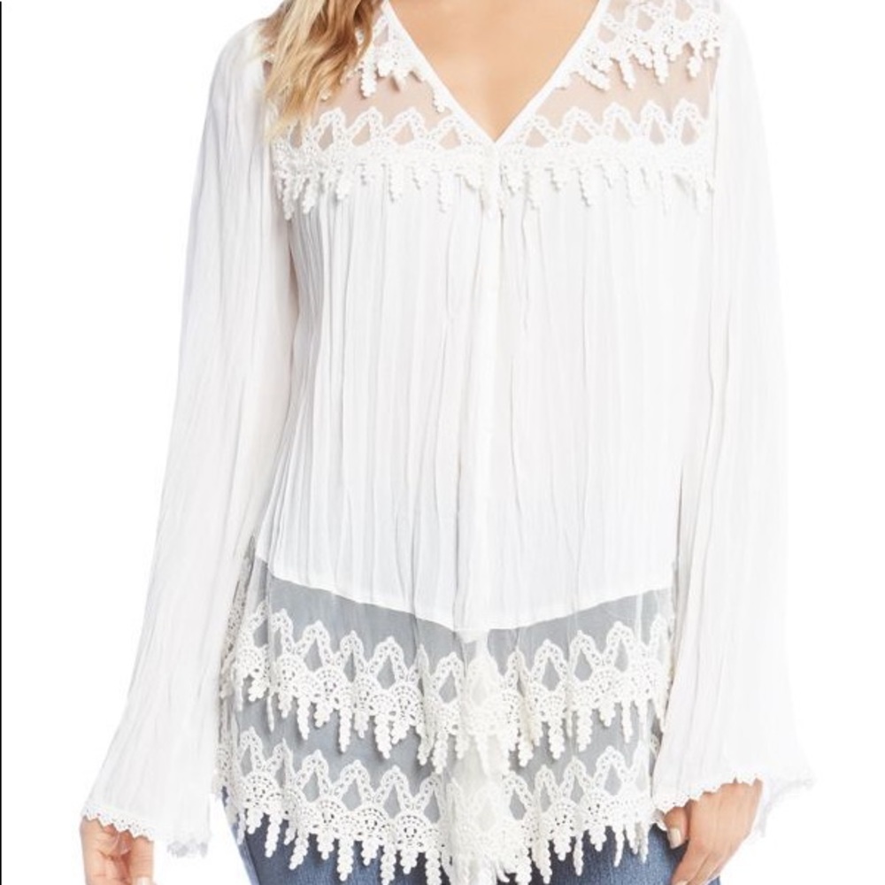 Karen Kane lace blouse